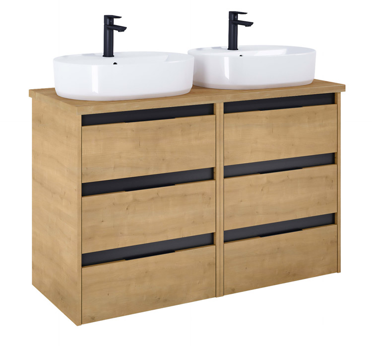 Roca Alpine Szafka (6 szuflad) z blatem 120 cm jasny dąb (A852046464)